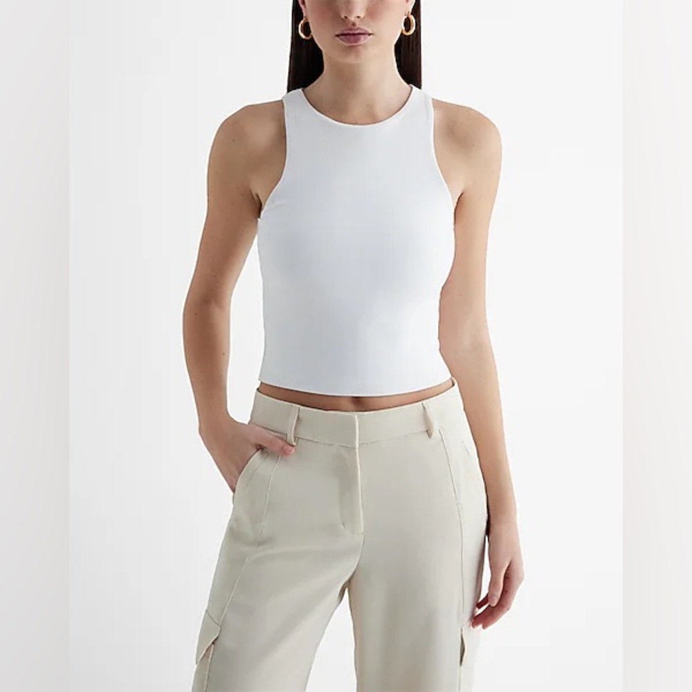 Express white body contour crop